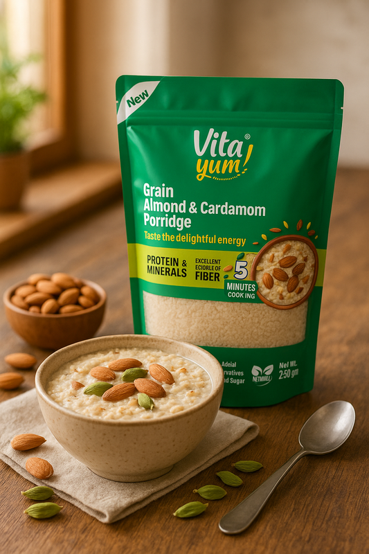 VitaYum Almond & Cardamom Porridge – Ancient Energy, Modern Taste