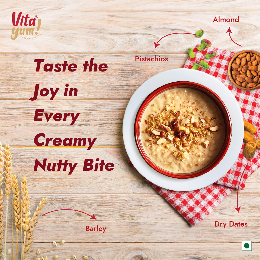 Healthy and delicious Dry Fruits Flavor Porridge breakfast with dry fruits